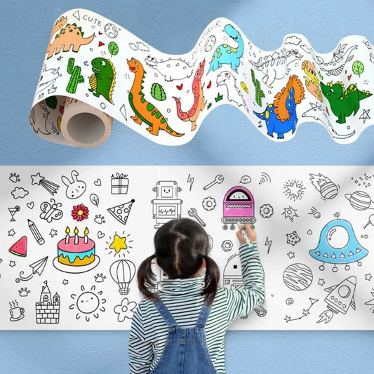 Children's DIY Coloring Paper Roll